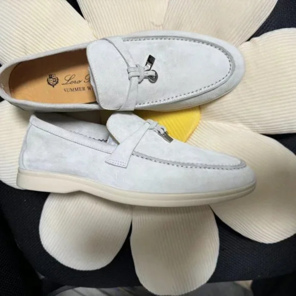 Loro Piana Summer Charm walking loafers White